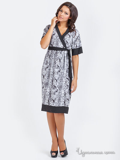 Платье-халат Pikanto, цвет цвет белый / черный