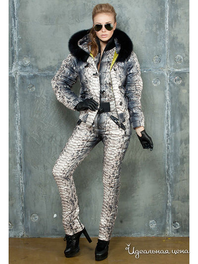 Пуховик ODRI, цвет принт питон