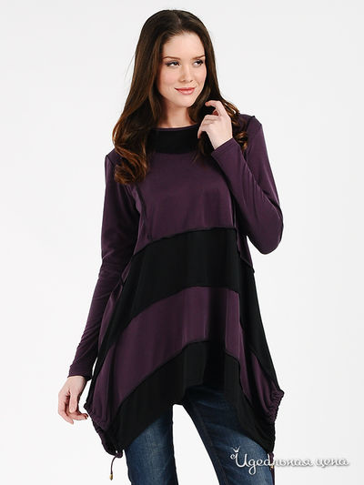 Туника MadamT, цвет цвет сливовый / черный