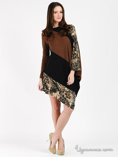 Платье MadamT, цвет цвет серый / коричневый