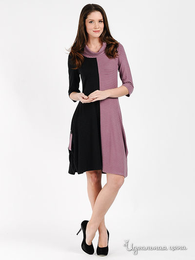 Платье MadamT, цвет цвет темно-серый меланж / лиловый