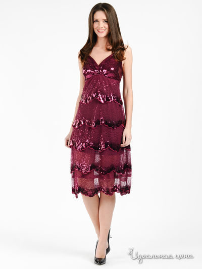 Платье Alpha Moda, цвет цвет ежевичный