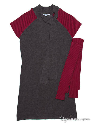 Платье Silvian Heach, цвет цвет серый / вишневый