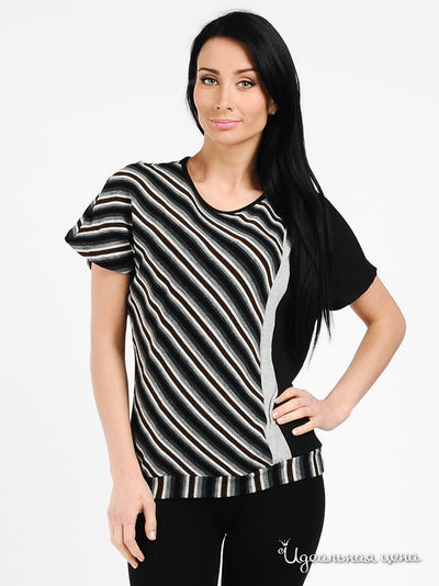 Блузон Mirella Sole, цвет цвет черный / принт полоска