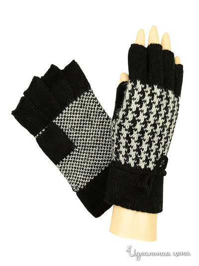 Митенки Dispacci, цвет цвет черный / белый