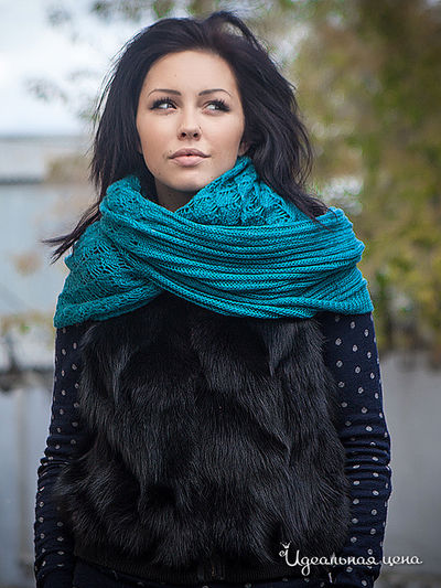 Шарф Dispacci, цвет цвет бирюзовый