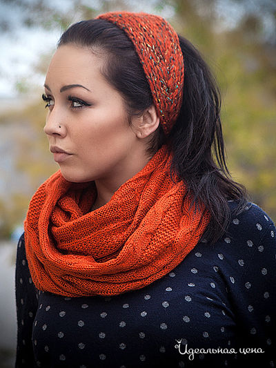 Шарф-хомут Dispacci, цвет цвет терракотовый