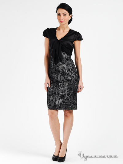 Платье Модика, цвет цвет серый / черный