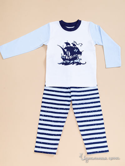 Пижама Модамини, цвет цвет белый / синий