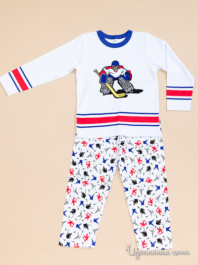 Пижама Модамини, цвет цвет белый / синий