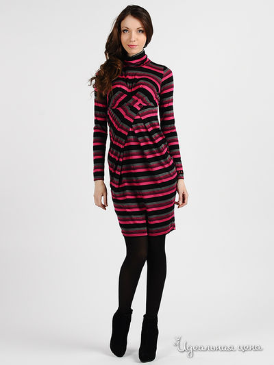 Платье Rocco Barocco, цвет цвет черный / фуксия