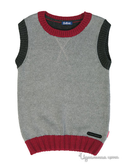 Жилет Gulliver, цвет цвет серый / брусничный