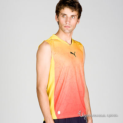 Футболка Puma, цвет цвет красный / желтый