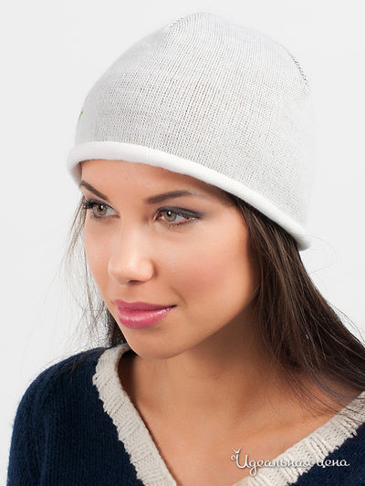 Шапка АNTI, цвет цвет белый / принт роза