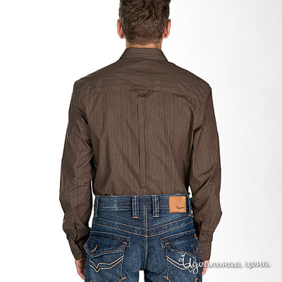 Рубашка Pepe Jeans мужская, цвет коричневый