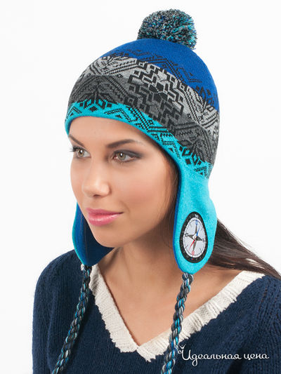 Шапка Marhatter, цвет цвет бирюзовый / синий / серый