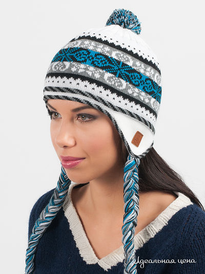 Шапка Marhatter, цвет цвет белый / бирюзовый
