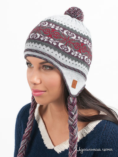 Шапка Marhatter, цвет цвет серый / бордовый