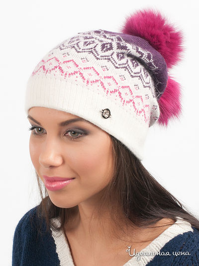 Шапка Marhatter, цвет цвет белый / ягодный