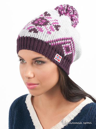 Шапка Norialli, цвет цвет сливовый / серый