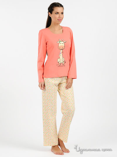 Пижама Muzzy, цвет цвет коралловый / желтый