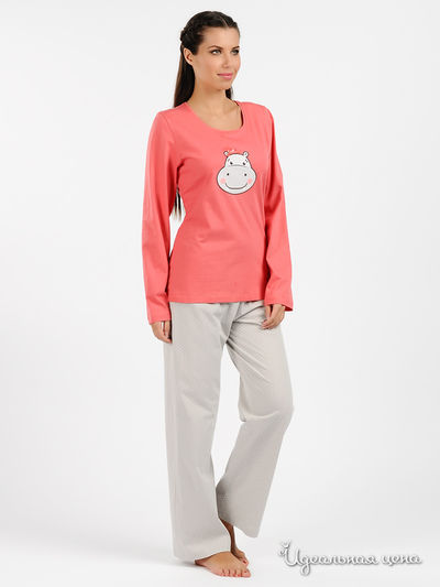 Пижама Muzzy, цвет цвет коралловый / серый