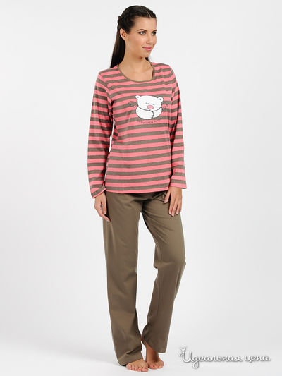 Пижама Muzzy, цвет цвет болотный / розовый