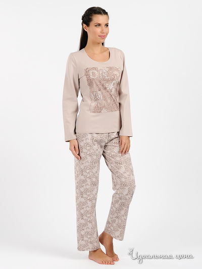 Пижама Muzzy, цвет цвет серо-бежевый