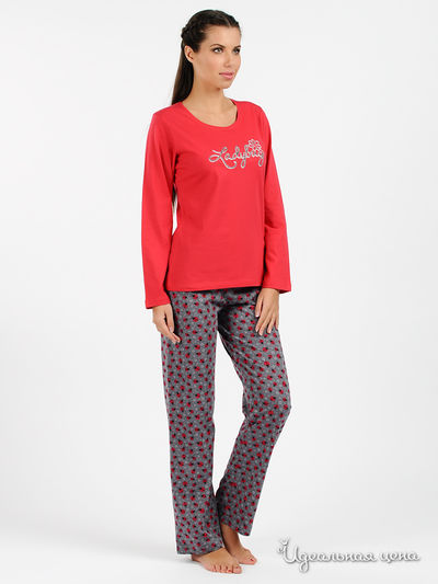 Пижама Muzzy, цвет цвет красный / темно-серый