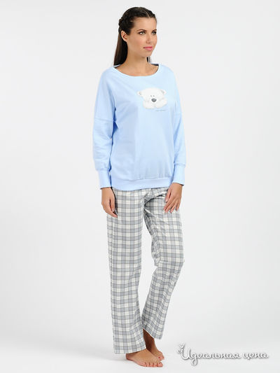 Пижама Muzzy, цвет цвет голубой / серый