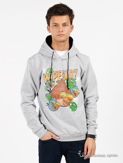 Свитшот Angry Birds, цвет цвет серый меланж