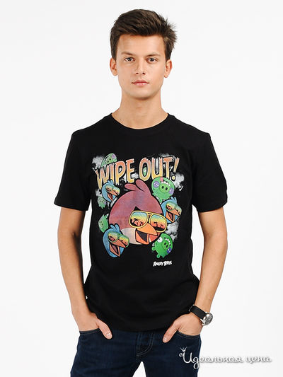 Футболка Angry Birds, цвет цвет черный