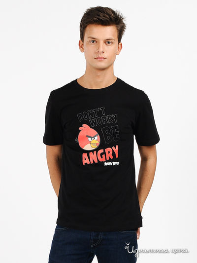 Футболка Angry Birds, цвет цвет черный