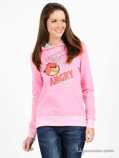 Свитшот Angry Birds, цвет цвет розовый