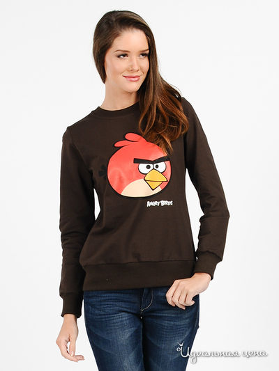 Свитшот Angry Birds, цвет цвет шоколадный