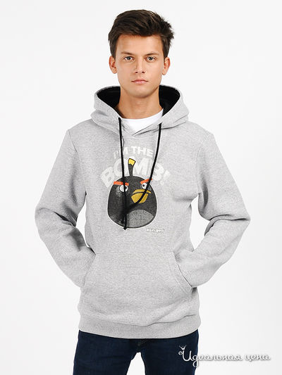 Свитшот Angry Birds, цвет цвет серый меланж