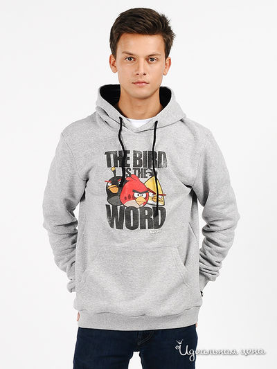 Свитшот Angry Birds, цвет цвет серый меланж