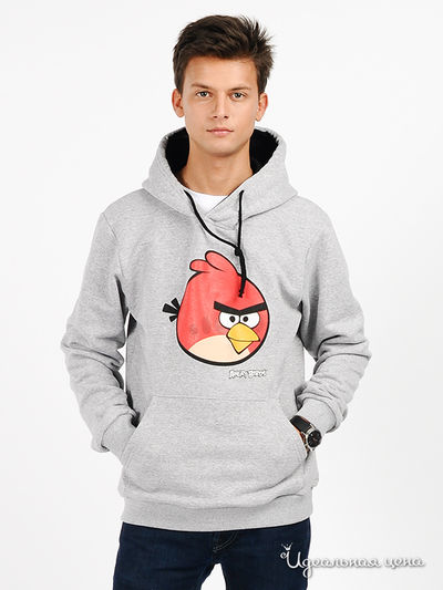 Свитшот Angry Birds, цвет цвет серый меланж