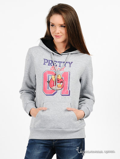 Свитшот Angry Birds, цвет цвет серый меланж