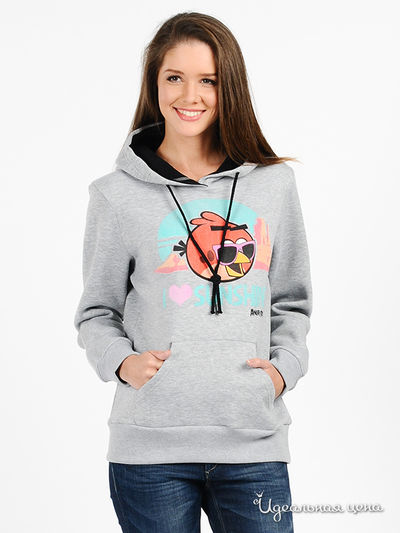 Свитшот Angry Birds, цвет цвет серый меланж