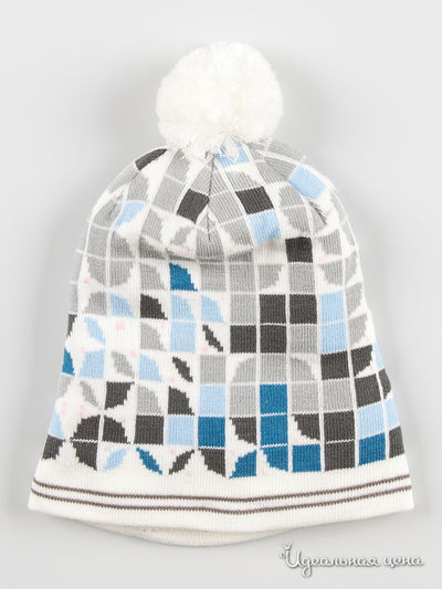 Шапка Maxval, цвет цвет белый / серый / синий