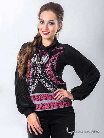 Блузон Wisell, цвет цвет черный / розовый