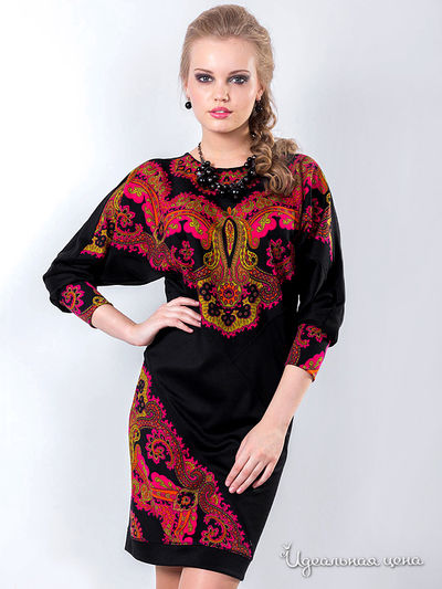 Платье Wisell, цвет цвет черный / мультиколор