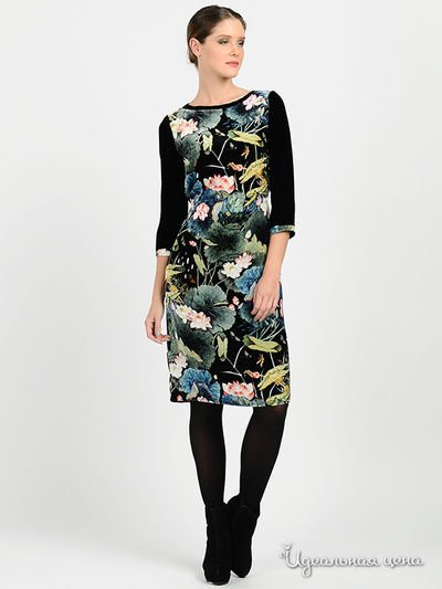 Платье Adzhedo, цвет цвет черный / мультиколор