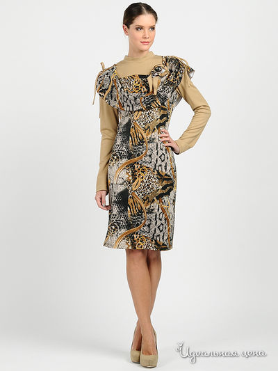 Платье Adzhedo, цвет цвет мультиколор / песочный