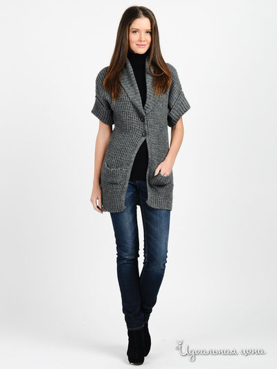 Кардиган Alpha Moda, цвет цвет темно-серый