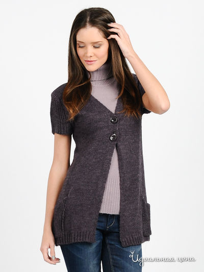 Кардиган Alpha Moda, цвет цвет темно-лиловый