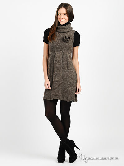 Платье Alpha Moda, цвет цвет серо-коричневый