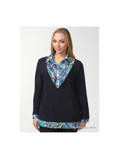 Блуза Leshar, цвет цвет синий