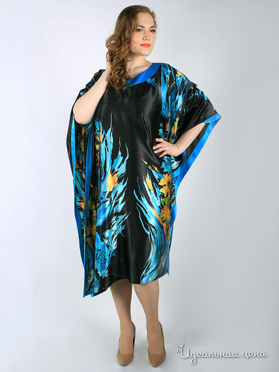 Платье Leshar, цвет цвет черный / бирюзовый